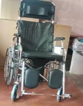 A beneficiary with a spinal cord injury receives his multipurpose wheelchair at his doorstep